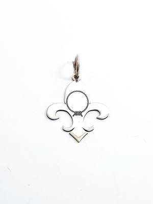 Medalha silhueta Flor do Lis pequena Ref 206831 Prata Lei 925 Afetos
