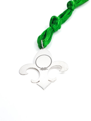 Medalha Silhueta Flor do Lis grande Ref 206831A Prata lei 925  Afetos