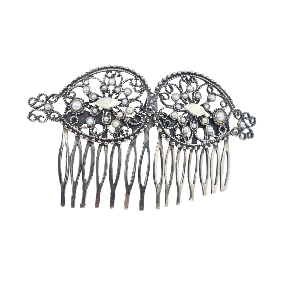 TRAVESSA COM PÉROLAS EM PRATA DE LEI 925 RB