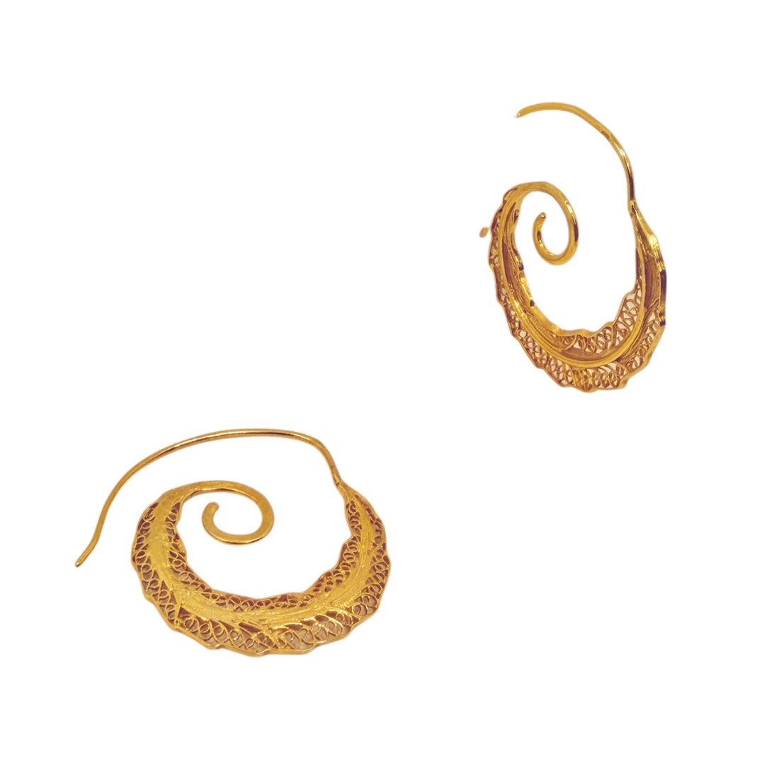 BRINCOS CARACOL FILIGRANA 44-55962  5003184 OPRATA TOPÁZIO