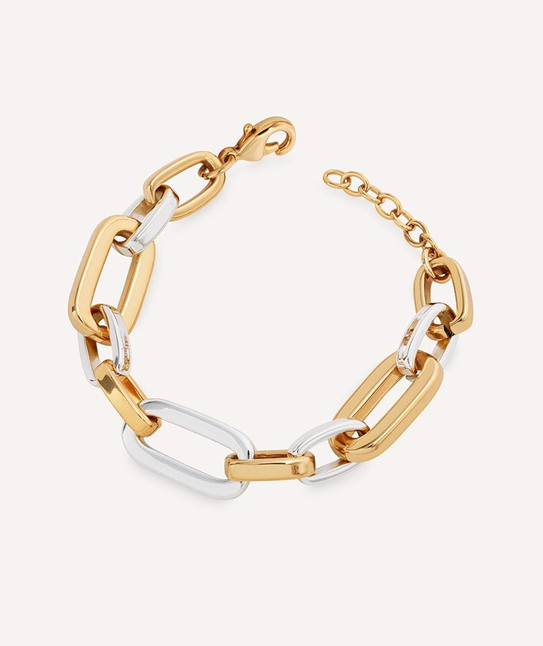 PULSEIRA BRONZE ELOS BICOLOR PLAQUEADA A OURO 18K E PRATA 925  X9777418  VIDAL