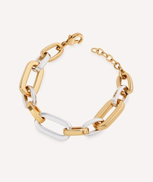 PULSEIRA BRONZE ELOS BICOLOR PLAQUEADA A OURO 18K E PRATA 925  X9777418  VIDAL