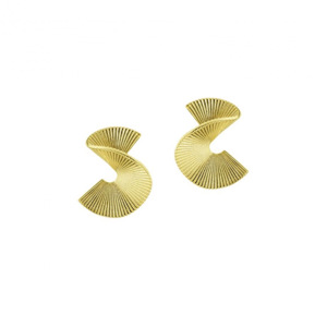 BRINCOS CATARI ONDULADOS RAIADOS 5004427   34-85908D TOPAZIO 