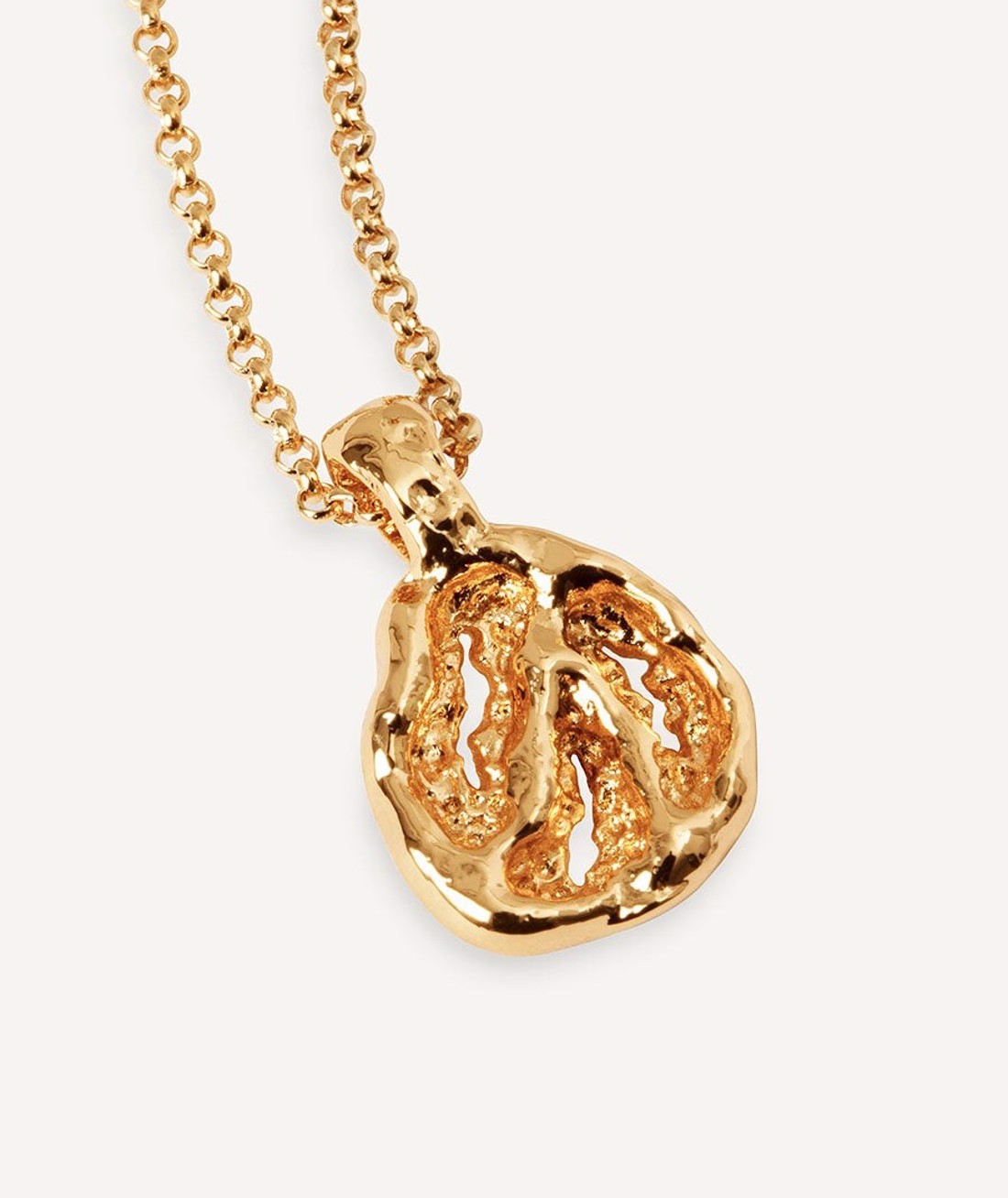 COLAR BRONZE PENDENTE TEXTURADO PLAQUEADO A OURO 18K X4801940 VIDAL