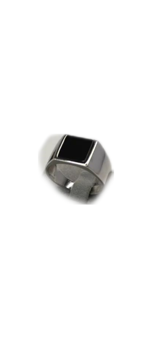 Anel Homem Onix Ref  1GIU86   Prata Lei 925 BARROSO 