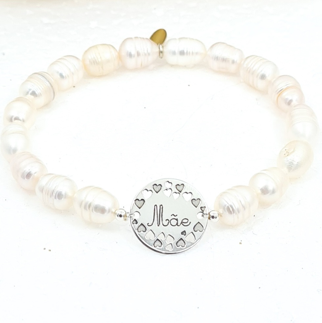 Pulseira Personalizada Pérolas barrocas  5001015  Afetos Prata 925