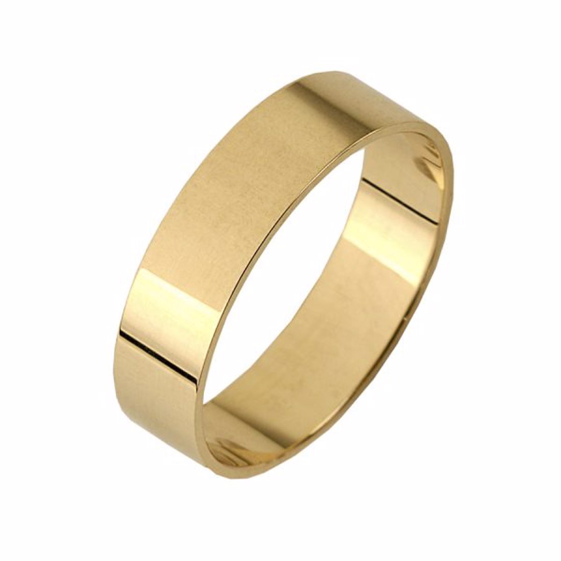 Aliança Anilha 5mm polida Ref 9KALA010 Ouro 9K  Zerus