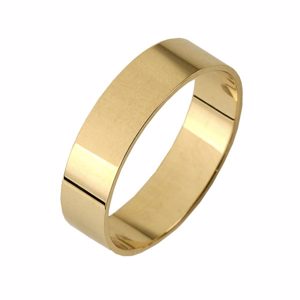 Aliança Anilha 5mm polida Ref 9KALA010 Ouro 9K  Zerus