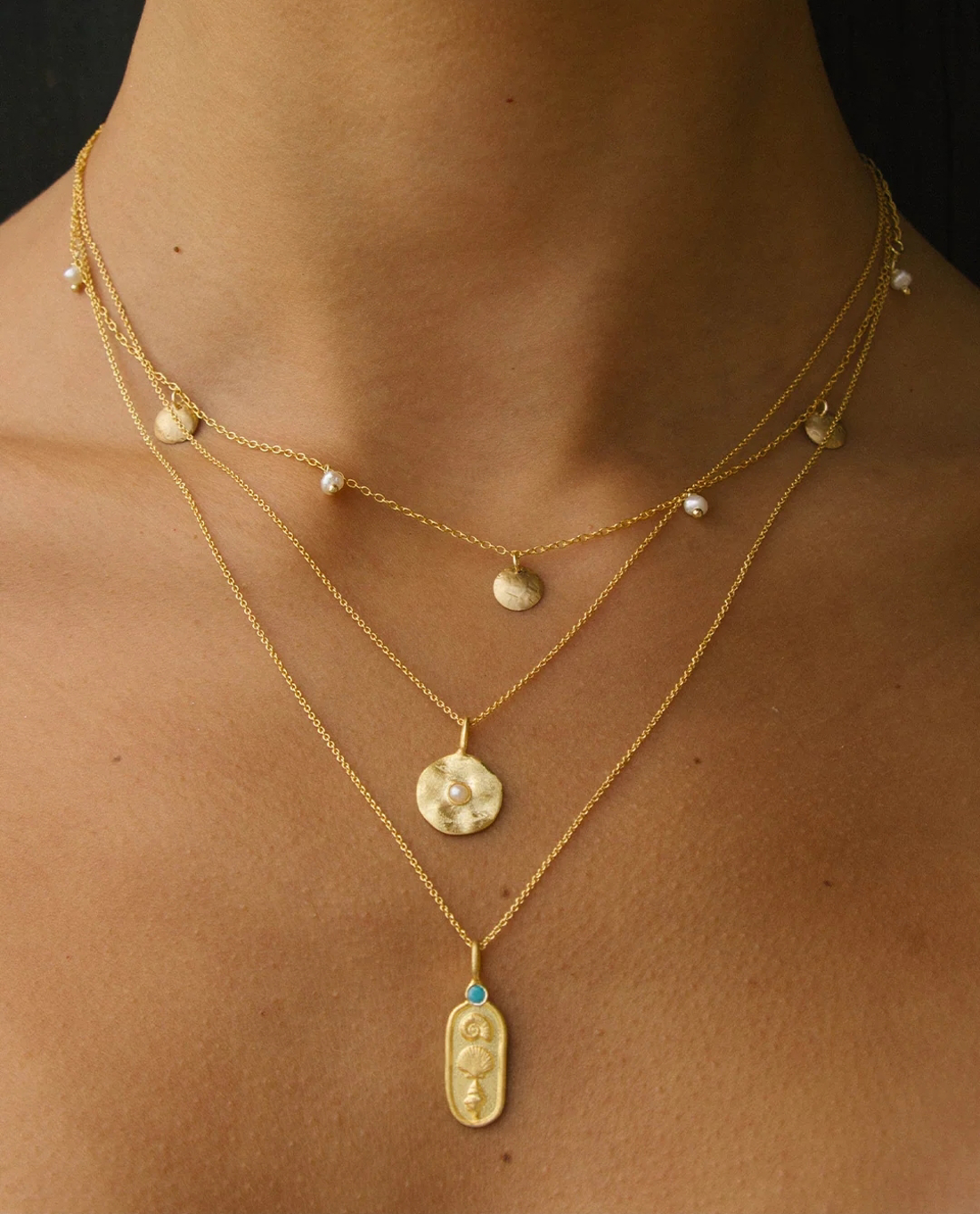 COLAR TERRAE EM PRATA DE LEI 925 COM BANHO A OURO 18K 1254003D MESH