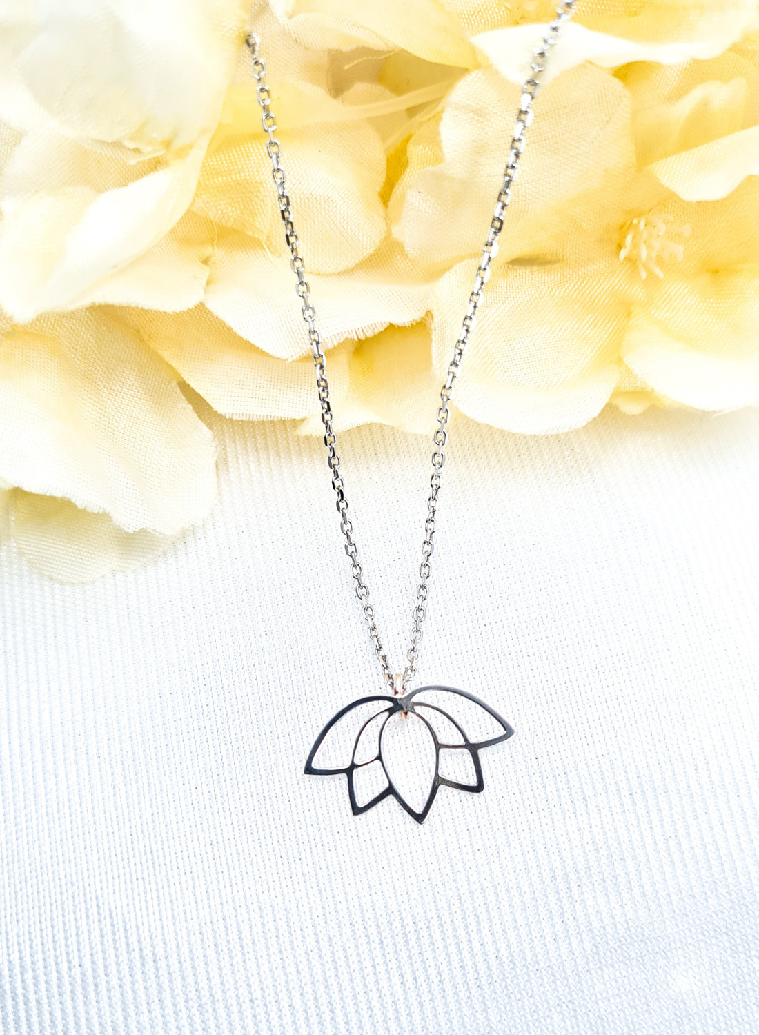 COLAR Flor de Lotus Afetos 5001800 Prata AFETOS