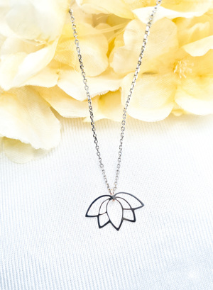 COLAR Flor de Lotus Afetos 5001800 Prata AFETOS