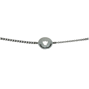 Pulseira Primeira Comunhão redonda anjo 5006613  Prata Afetos JJFF
