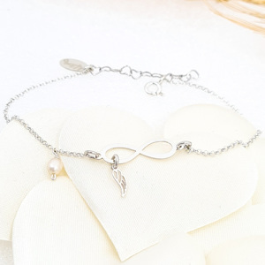 Pulseira infinito Asa Anjo 5001798/950 Afetos Prata Lei 925