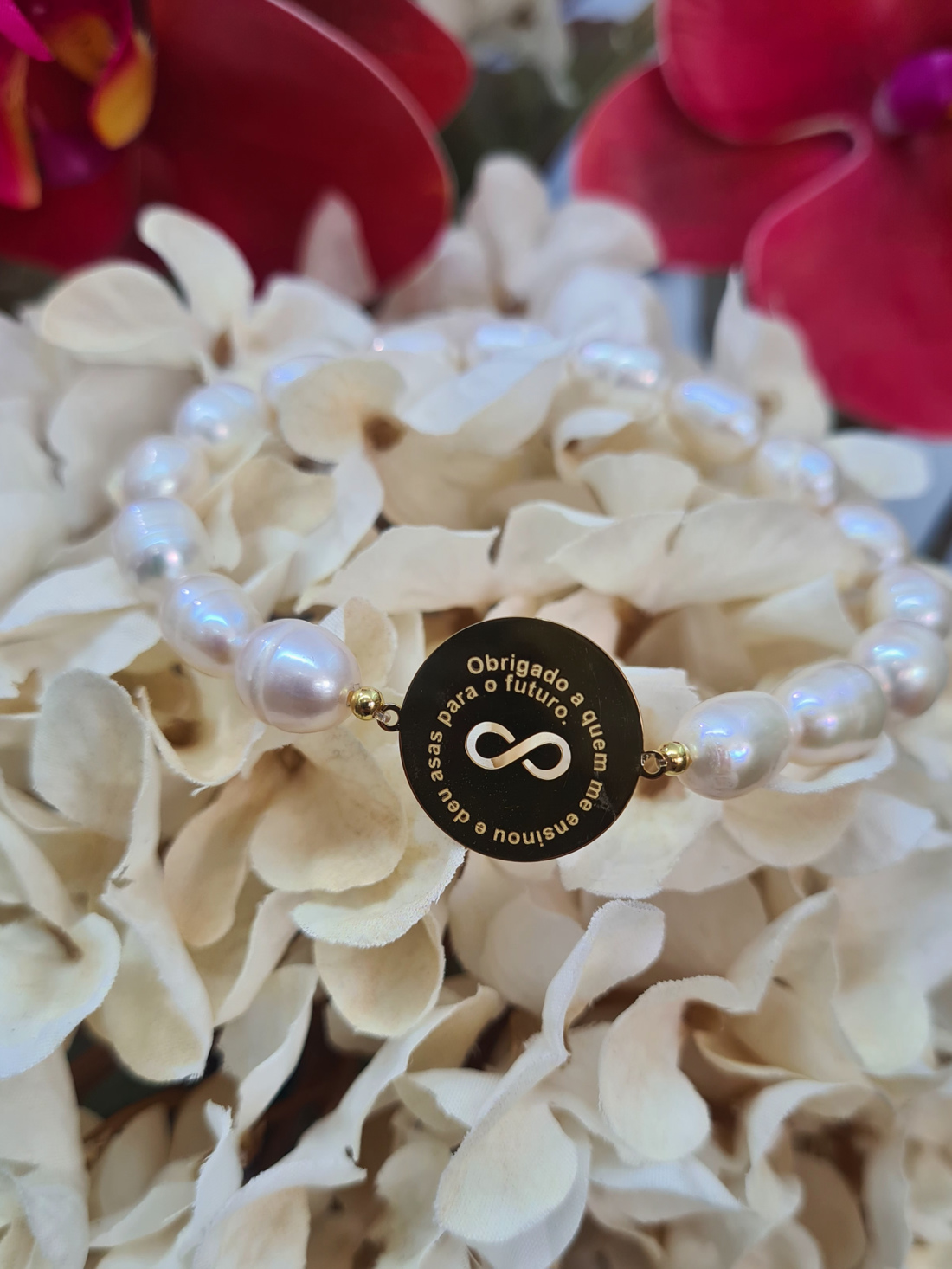 PULSEIRA PERSONALIZADA PARA PROFESSORA,  AFETOS PRATA  