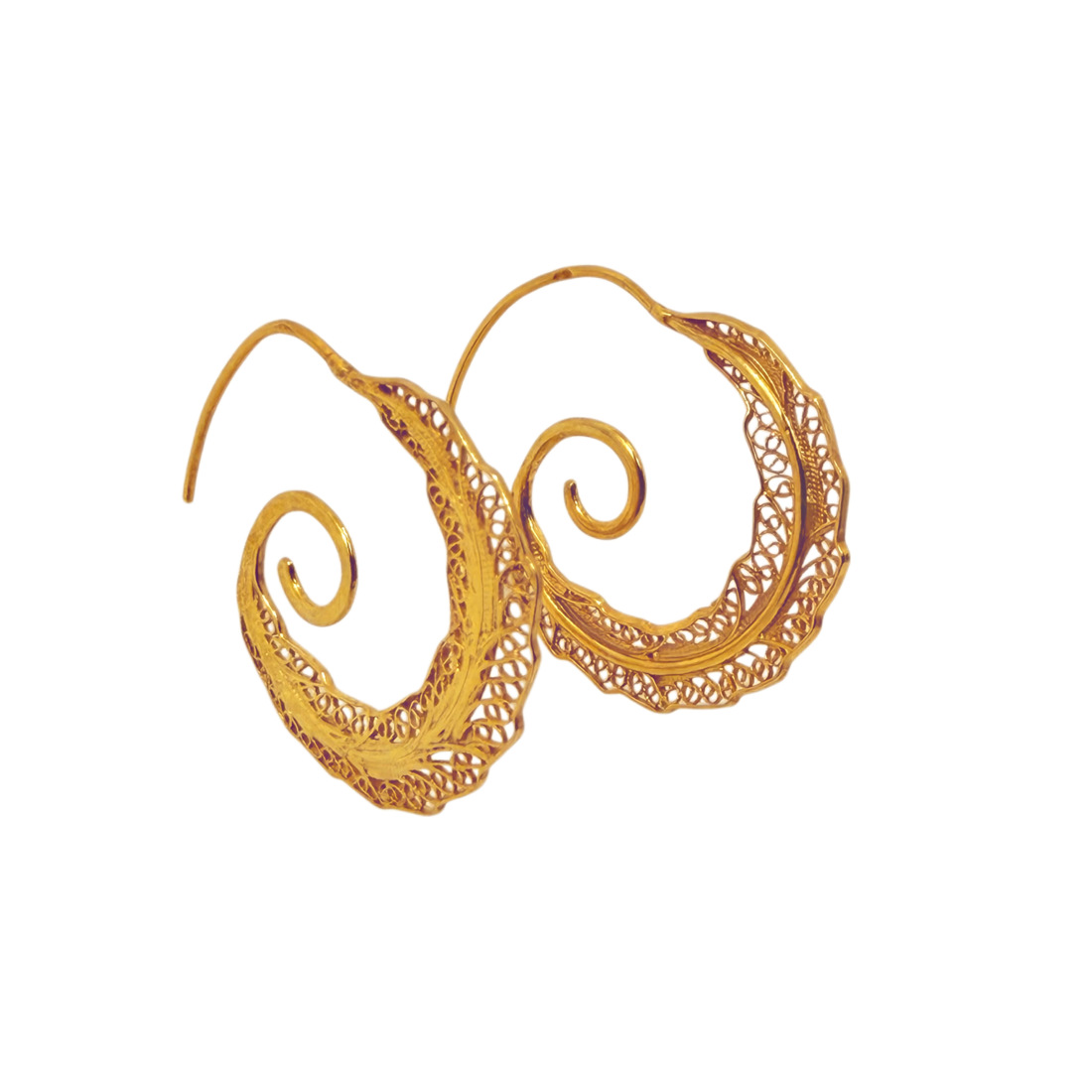 BRINCOS CARACOL FILIGRANA 44-55962  5003184 OPRATA TOPÁZIO