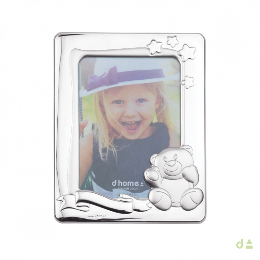 MOLDURA URSO 13x18cm  REF 7ML-DH201.3 em PVD Prateado