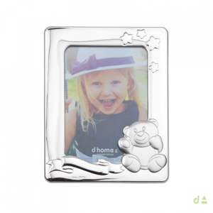 MOLDURA URSO 13x18cm  REF 7ML-DH201.3 em PVD Prateado