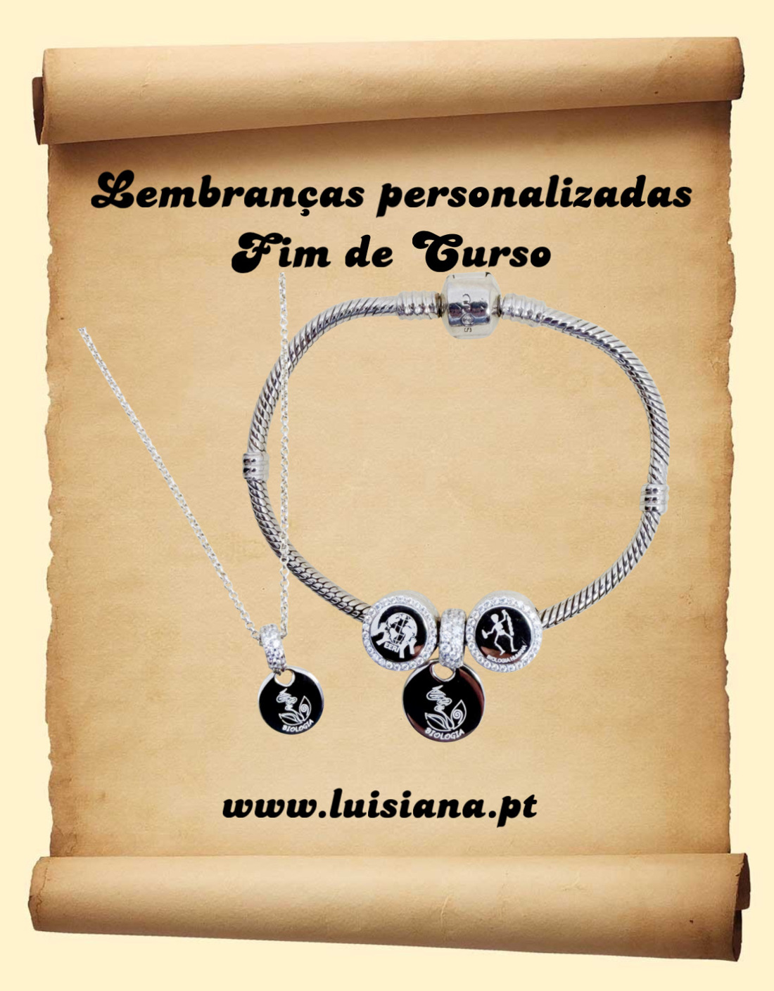 MEDALHA PERSONALIZADA FIM DE CURSO EM Prata de Lei 925
