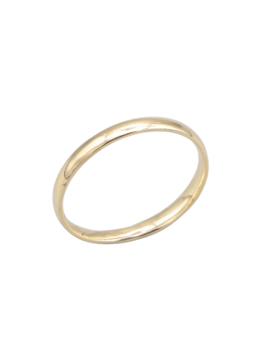 Aliança Amendoada 2mm MEIA CANA  Ref 9KALA029-A Ouro 9K  Zerus