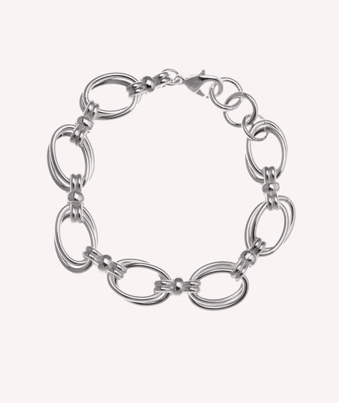 PULSEIRA BRONZE ELOS PLAQUEADA A PRATA 925 X2094021B