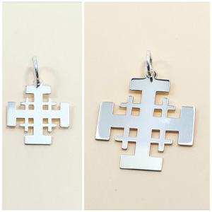 Cruz de Jerusalém Ref  5000100 Prata Lei 925 Afetos