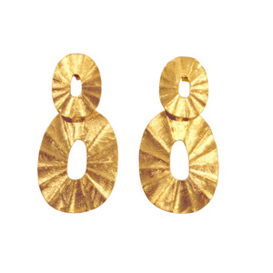 BRINCOS DOURADOS OVAIS BRI0328D  5004693 PRATA  MESH